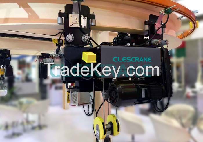 Clescrane 10t 20t electric wire rope hoist for crane