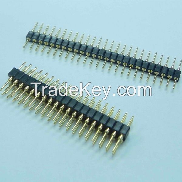 IC socket sip socket male header connector, single or double row,1.27/1.778/2/2.54/5.08mm pitch