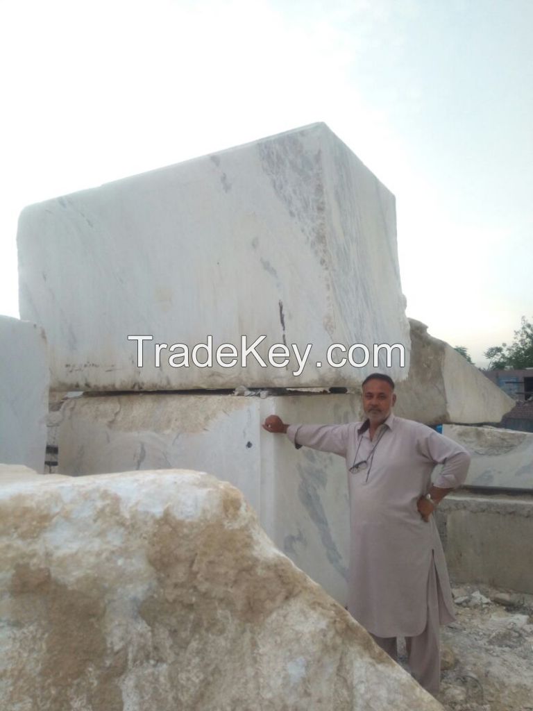 Afghan white and Herat white marble blocks