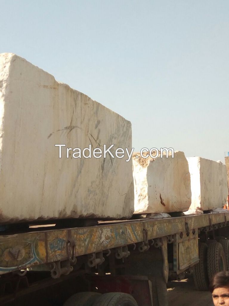 Afghan white and Herat white marble blocks