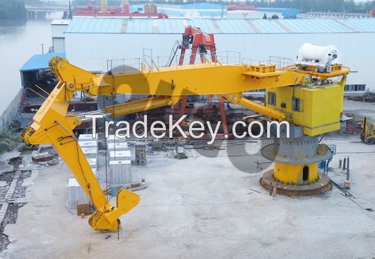 Low Cost Heavy Knuckle Boom Lift In Marine Crane With Extended Jib