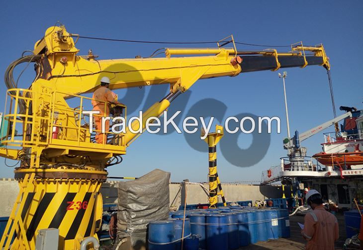 Long Range Telescopic Boom Marine Crane Pedestal Crane