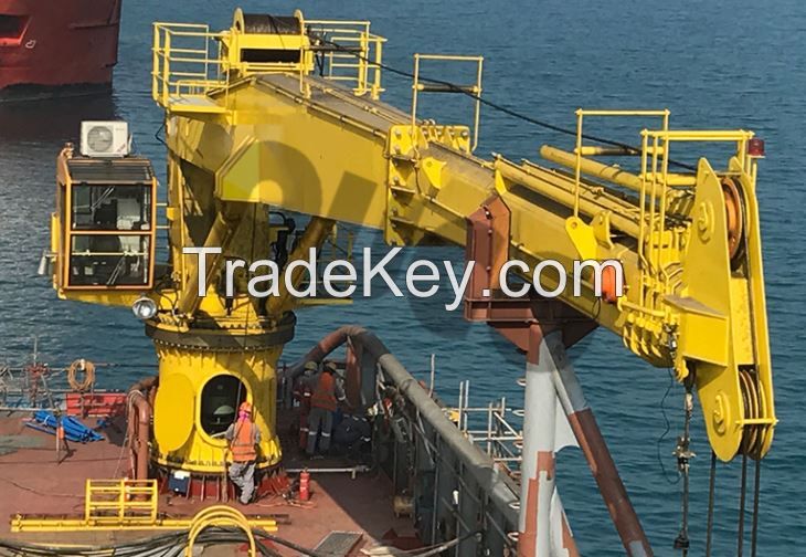 Offshore Crane 40m Long Boom Crane Marine Hydraulic Deck Crane Machine