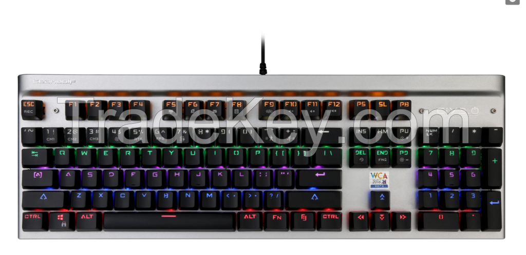 TEAMWOLF hign quality wired RGB gaming keyboard X21