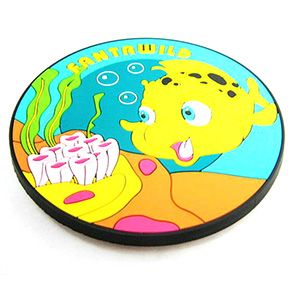 Coaster soft pvc coaster tea cup coaster anti-slip mat customized promotional gifts