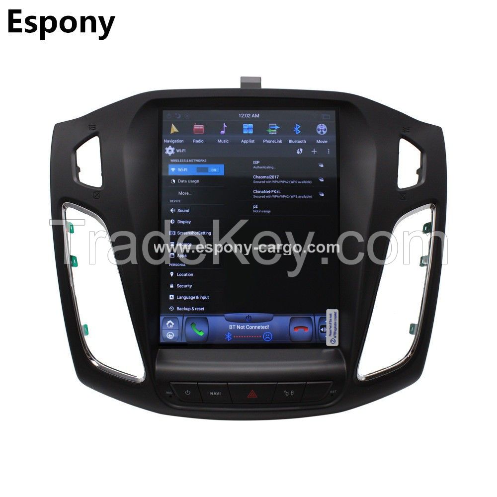10.4'' Tesla Style Vertical HD Screen Android 6.0 Car GPS Intelligent Navigation For FORD FOCUS 2012 2013 2014 2015