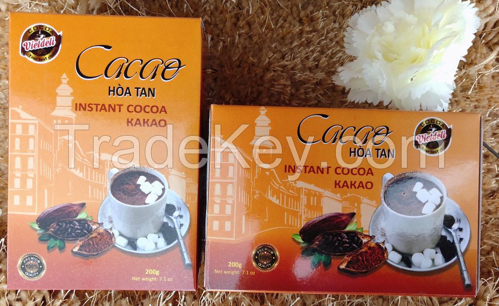 Sell INSTANT COCOA POWDER - 200g/Box - Viet Deli Coffee Co., Ltd