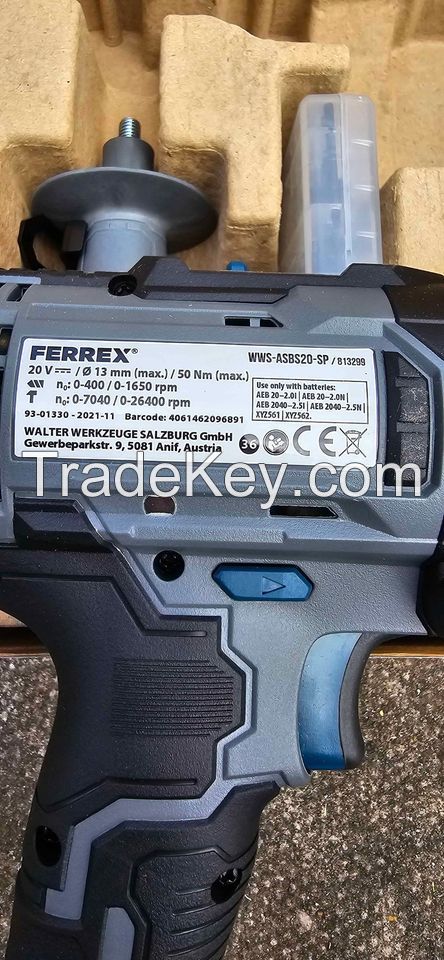 Ferrex drill incl. 20V battery and charger A Ware