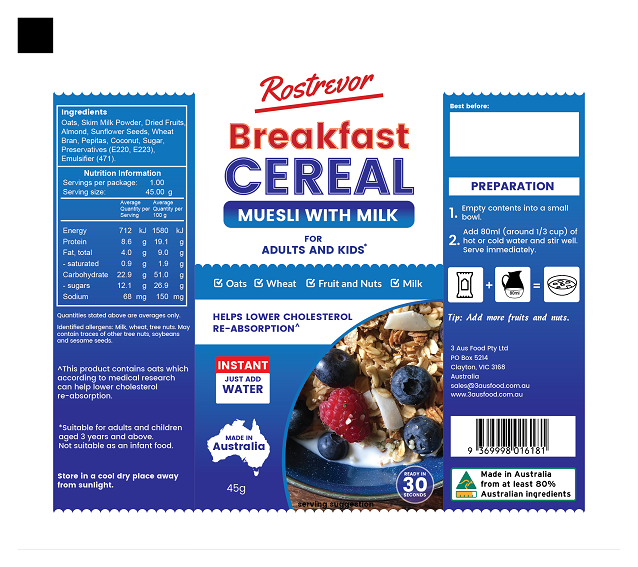 Muesli with Milk - Made in Australia