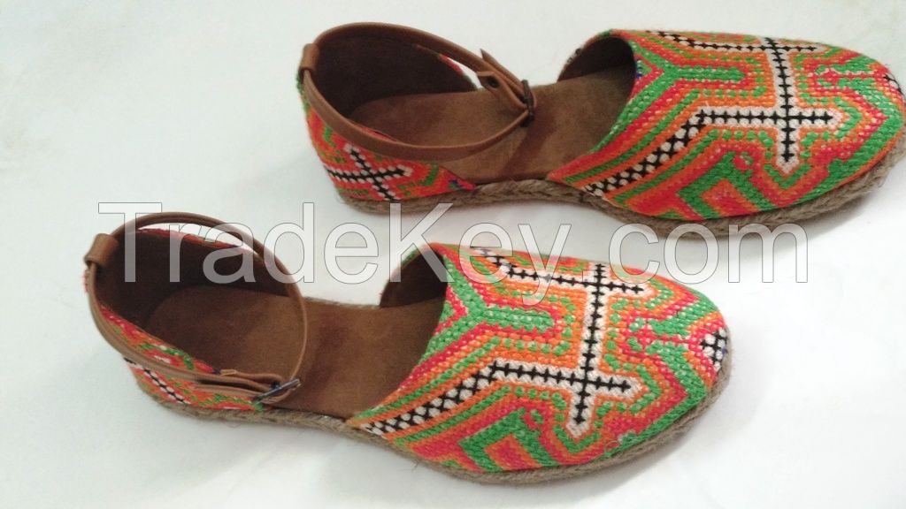 Khatliwork Handmade Embroidery Designer Shoe Sandal Shoe Sandal For Ladies