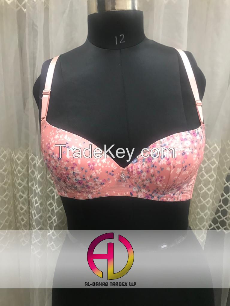 Pink Padded Bra Breathable Organic Cotton