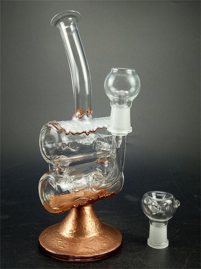 Glass Water Pipe for Double Layer Filter Smoking Pipe