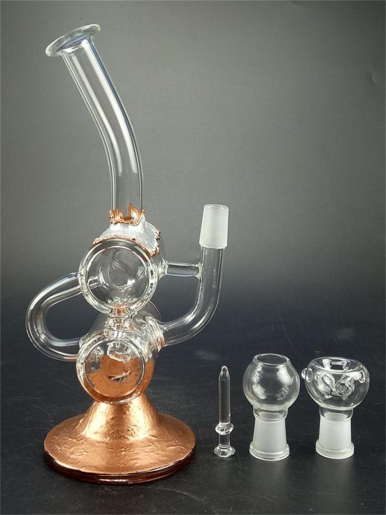 Glass Water Pipe for Double Layer Filter Smoking Pipe