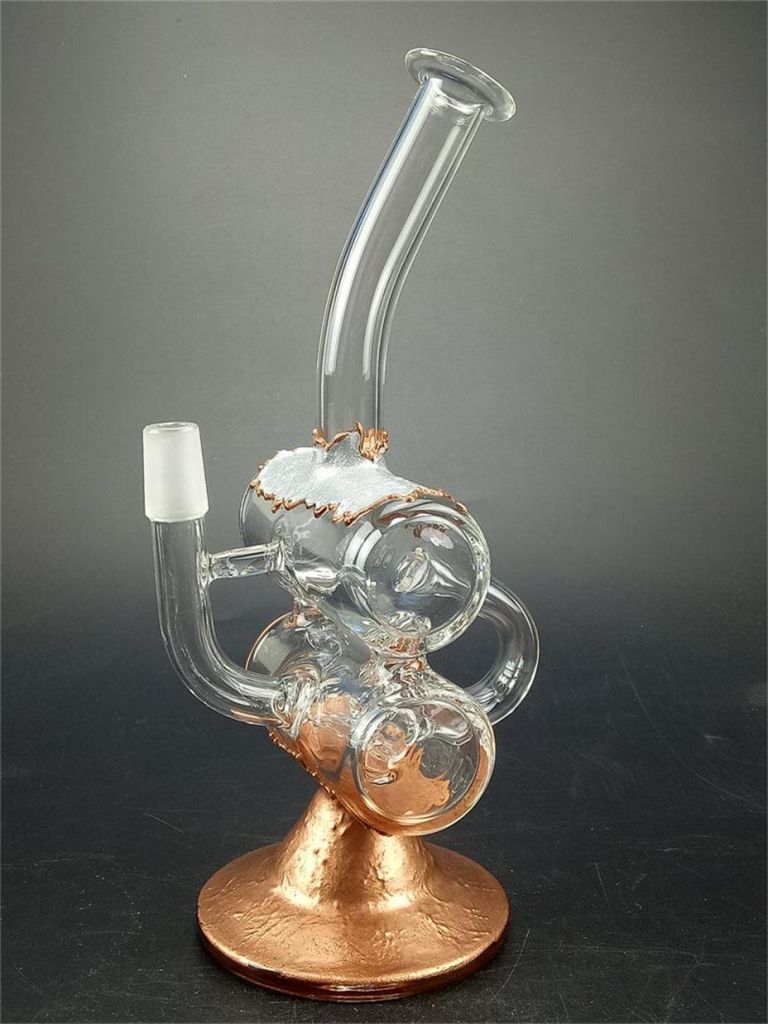 Glass Water Pipe for Double Layer Filter Smoking Pipe