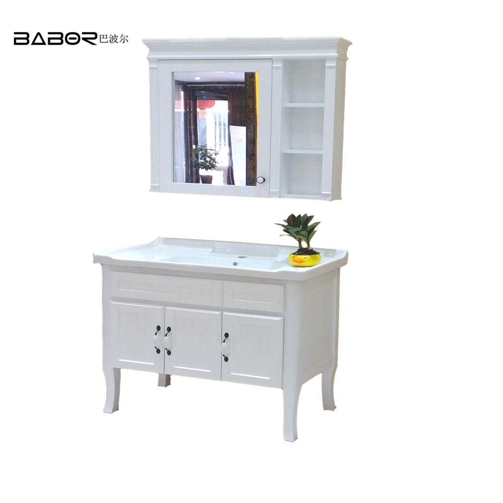 PVC 60cm, 80 cm soft close type bathroom vanity with 1 door 2 drawers