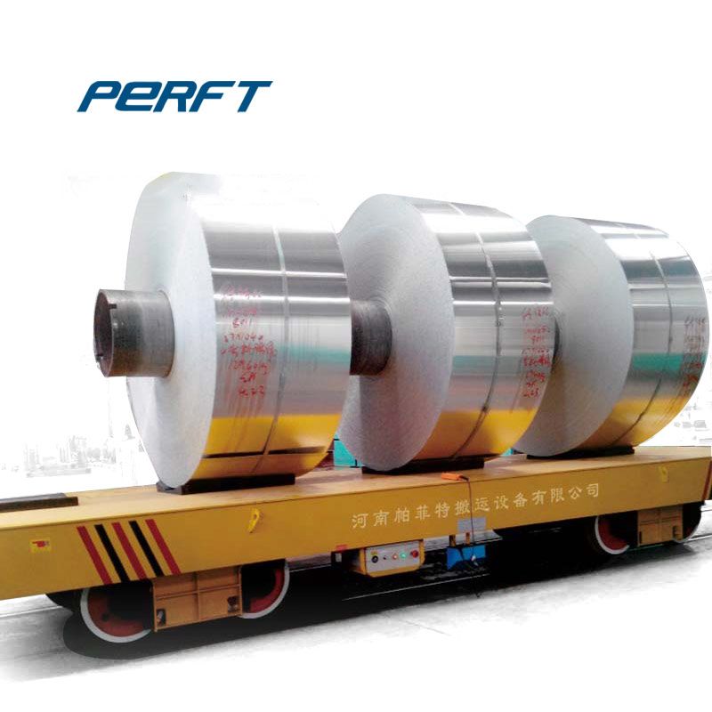 50 ton scissor hydraulic lifting coil rail transfer car for factory steel coils transportation