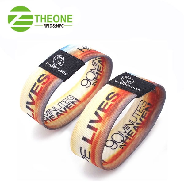 RFID NFC elastic wristband with logo printing