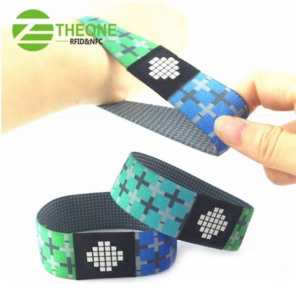 RFID NFC elastic wristband with logo printing