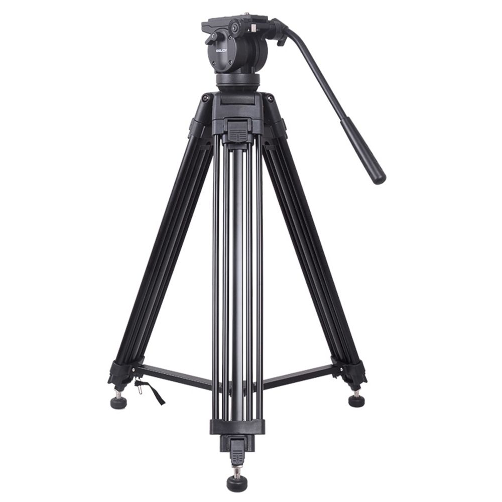 Kingjoy 3 section aluminum professional video camera tripod kits for bird watching