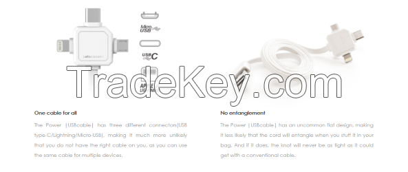 Universal USB Charging Cable(Type-C/Micro USB/Lightning)