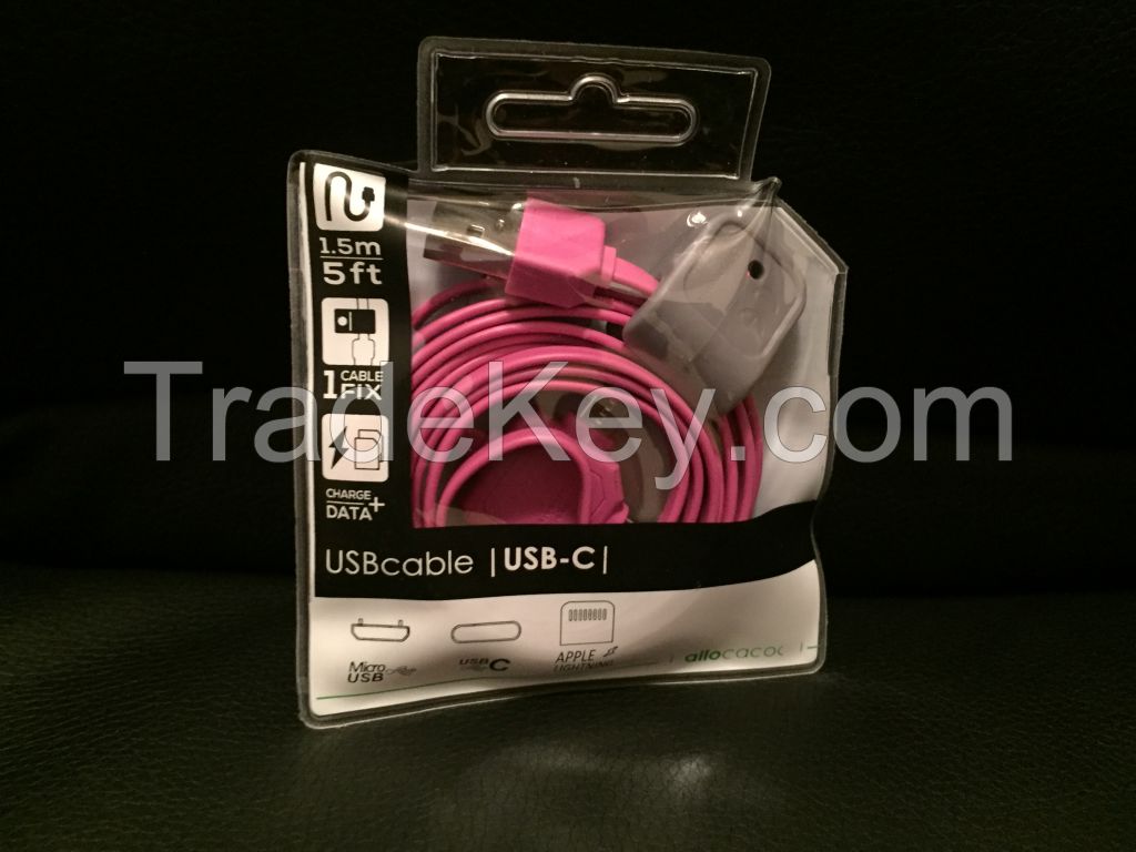 Universal USB Charging Cable(Type-C/Micro USB/Lightning)