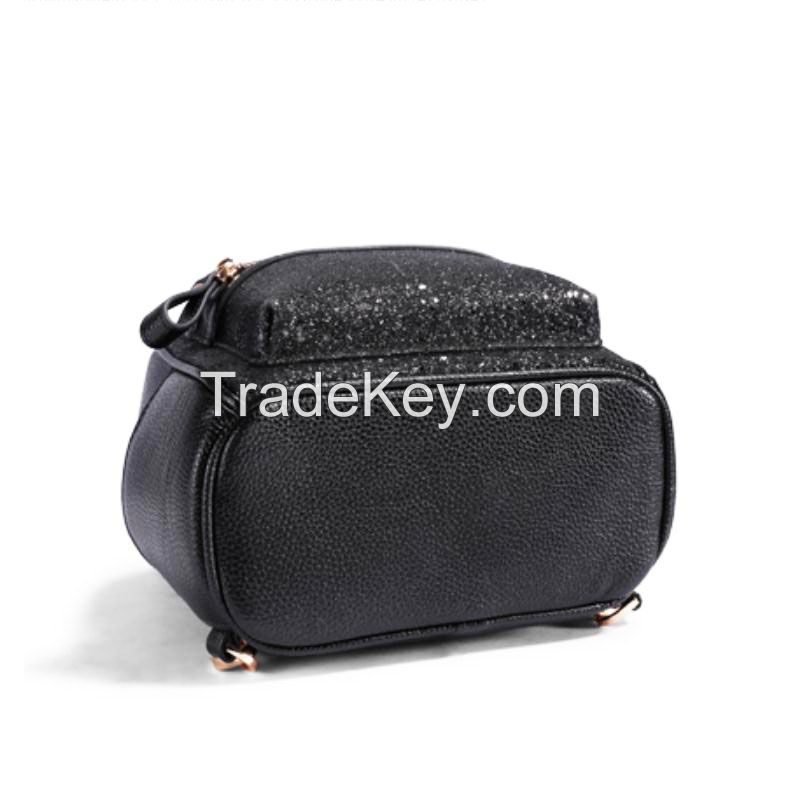 Glitter PU Large Capacity Fashion Lady Backpack Supplier