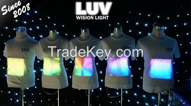 a programmable LED glowing clothes lights for advertising display