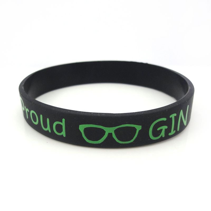 Custom logo printed silk printing cheap silicone bracelet rubber wristband