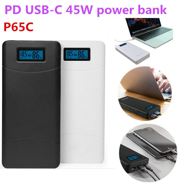 2017 hot sell 20000mah type-c power bank quick charge 3.0 for Notebook 12v output with LCD screen