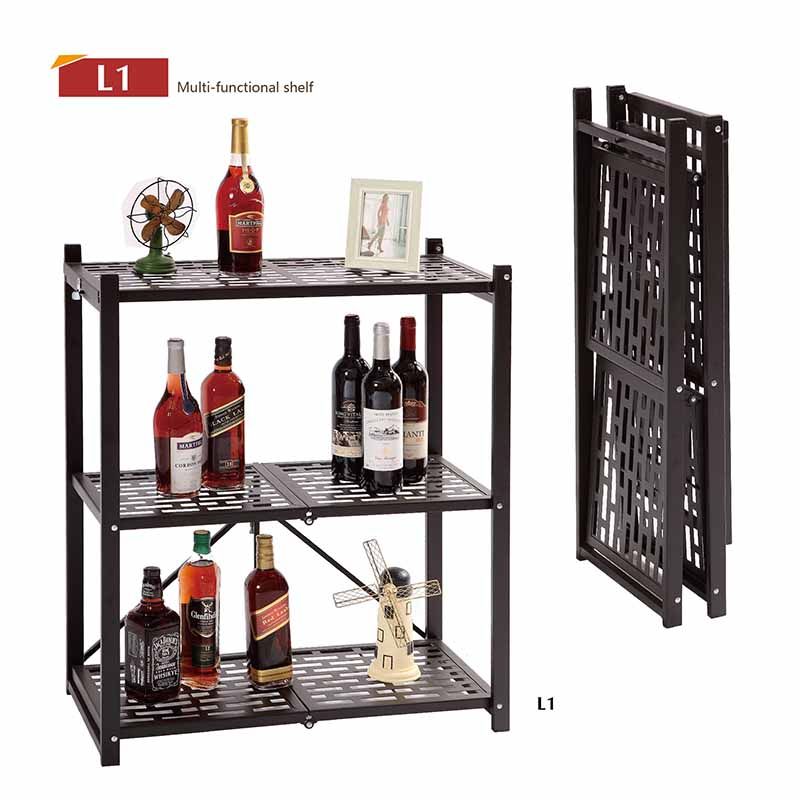 Multi layer folding multi-functional rack, iron shelf, rack