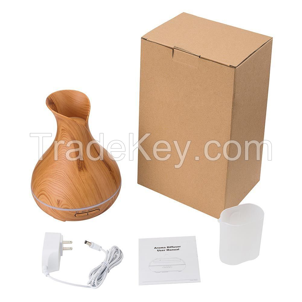 300ml Ultrasonic Easy Home Wooden Humidifier Aroma Diffuser