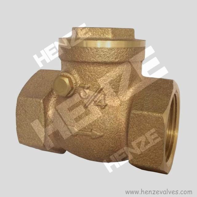 Thread NPT BSP Flanged RF FF Bronze Brass Lift T Type Swing Check Valve