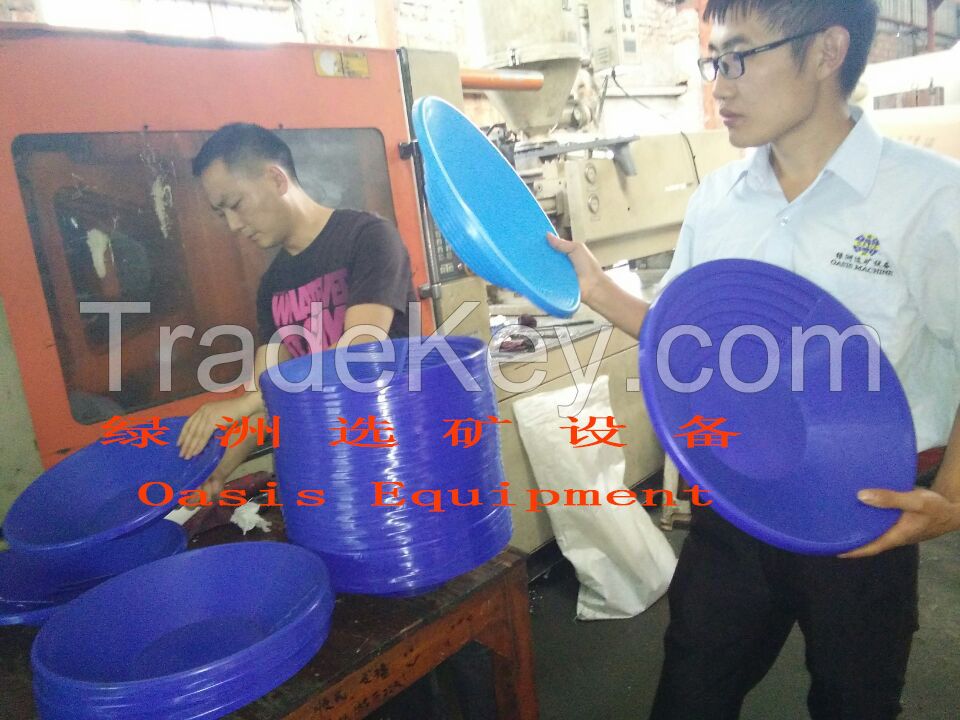 High portable plastic washing pan for gold