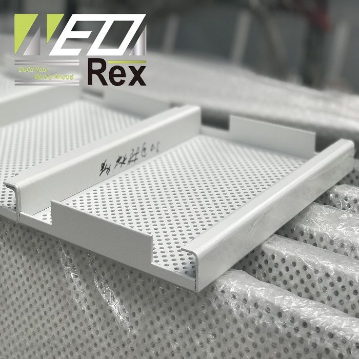 Suspended Aluminum Perforated Ceiling Panels Hook On Ceiling Tiles NeoRex Ceilings