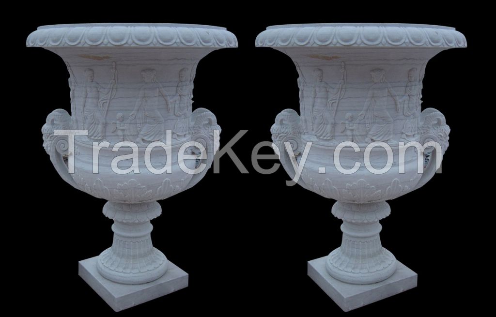 table bench vase marble stone fireplace sculpture handcarved mantel