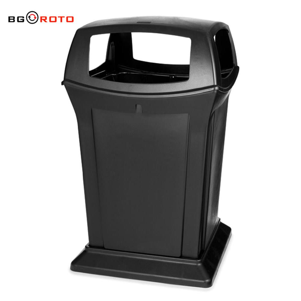 Hot sale Plastic garbage tank rubbish bin green bins rotomolding trash cans