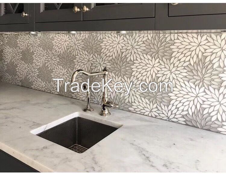 water jet marble mosaic