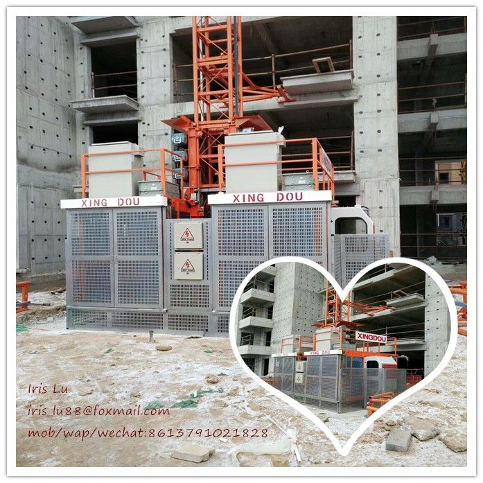 Passenger and material hoist/lift/elevator lifting machine for building