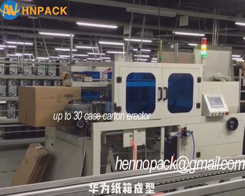 Hennopack horizontal type high speed carton erector machine