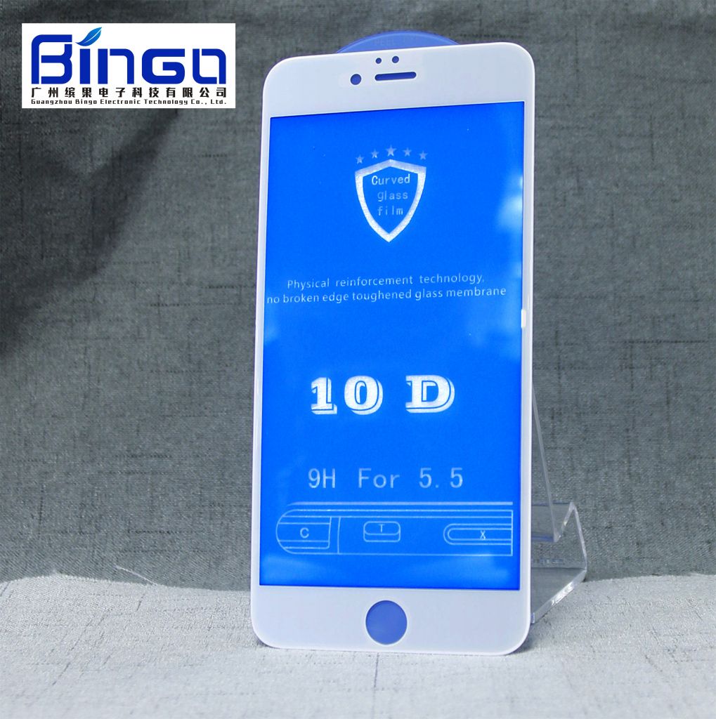 Hot Product Full glue 9H Explosion-proof 10D Tempered Glass Screen Protector for iphone 6 7/7P 8/8P X