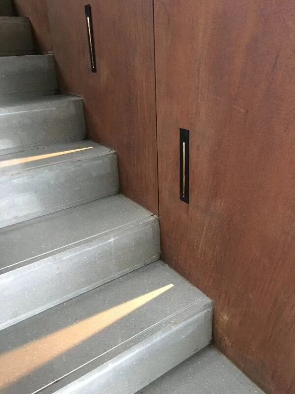 small narrow beam aluminum recessed led step stair lights