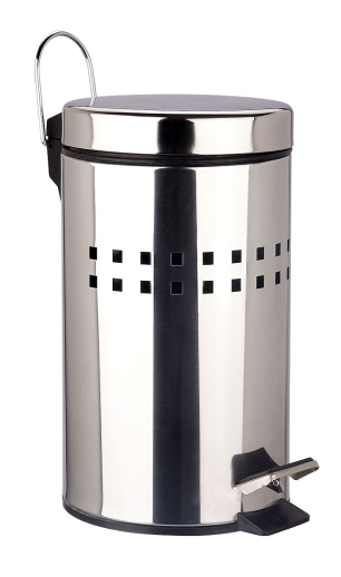 3L stainless steel step bin waste bin trash can 