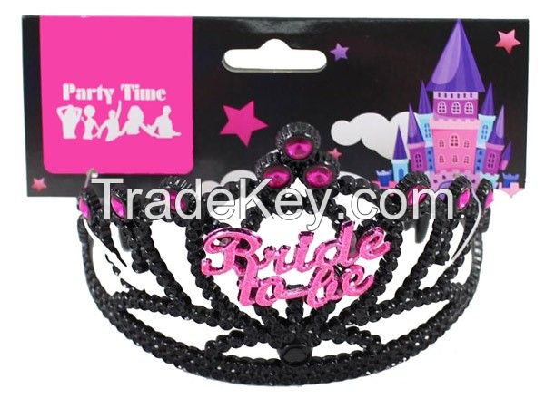 Hens Party Accessories - Black Bride Hens Night Tiara