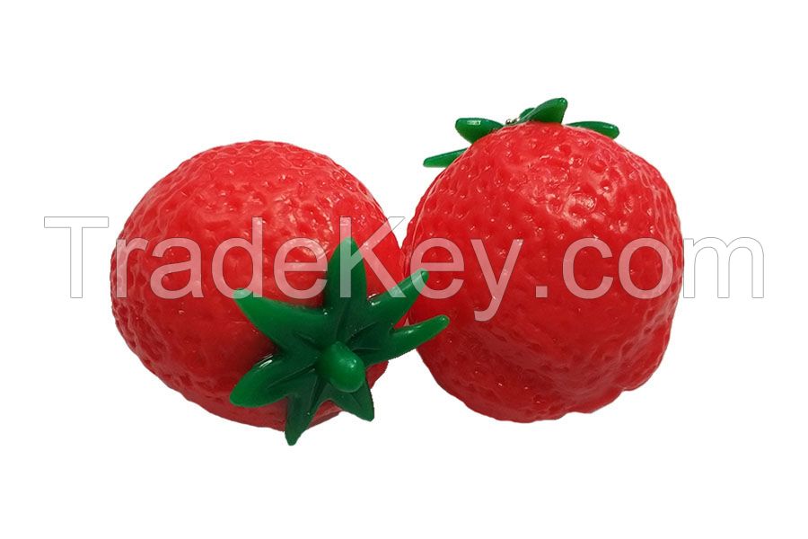 fruit style strawberry squishy stress toy