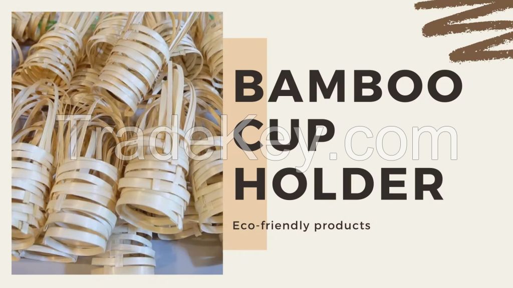 Handcrafted Bamboo Cup Holder - Natural Product Made in Vietnam