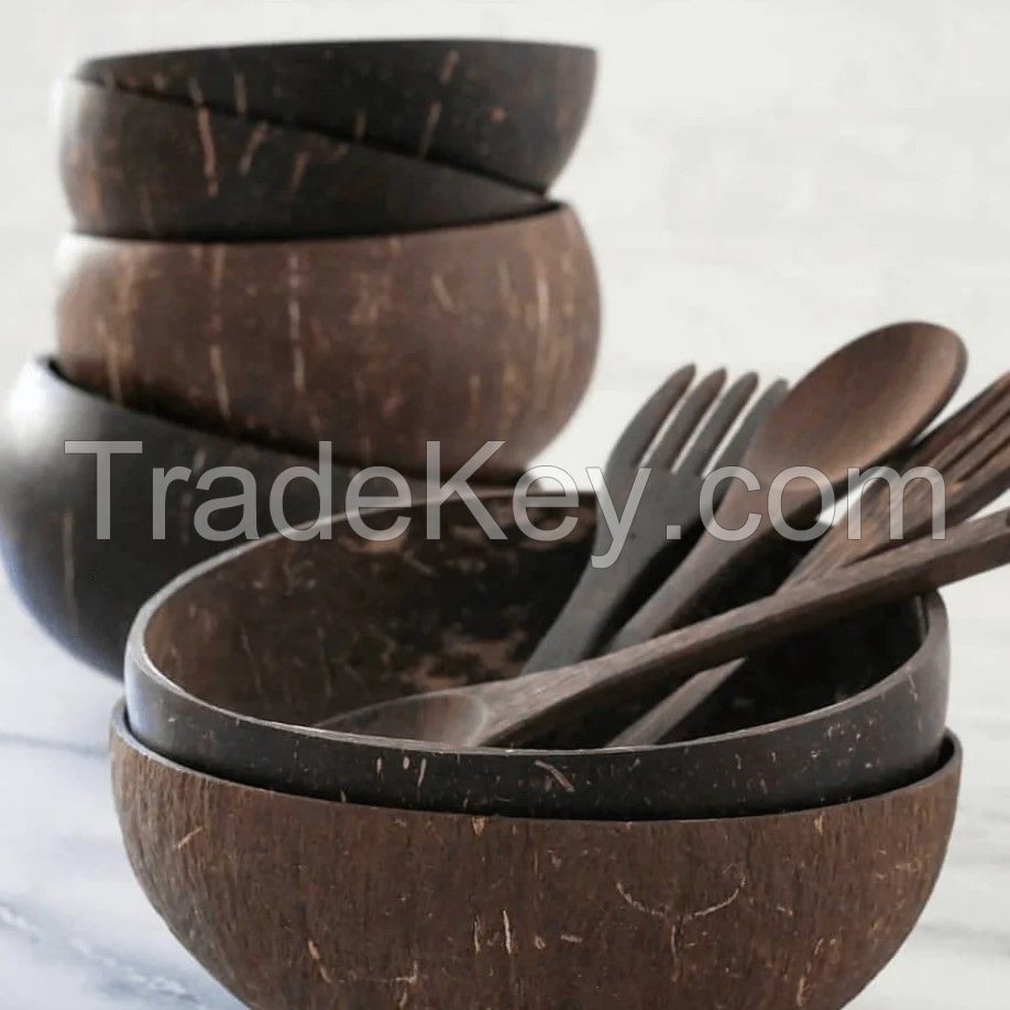 ALL-NATURAL COCONUT SHELL BOWL / PLANT-BASED DINING SOLUTION / COMPOSTABLE AND STYLISH DESIGN