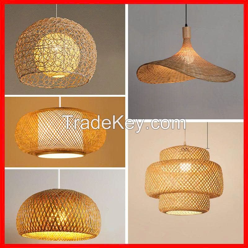 BAMBOO AND RATTAN LAMP HANDMADE DECOR LIGHTING FIXTURE BULK WHOLESALE EXPORT SUPPLY HOT DEAL TOP SALES PREMIUM QUALITY