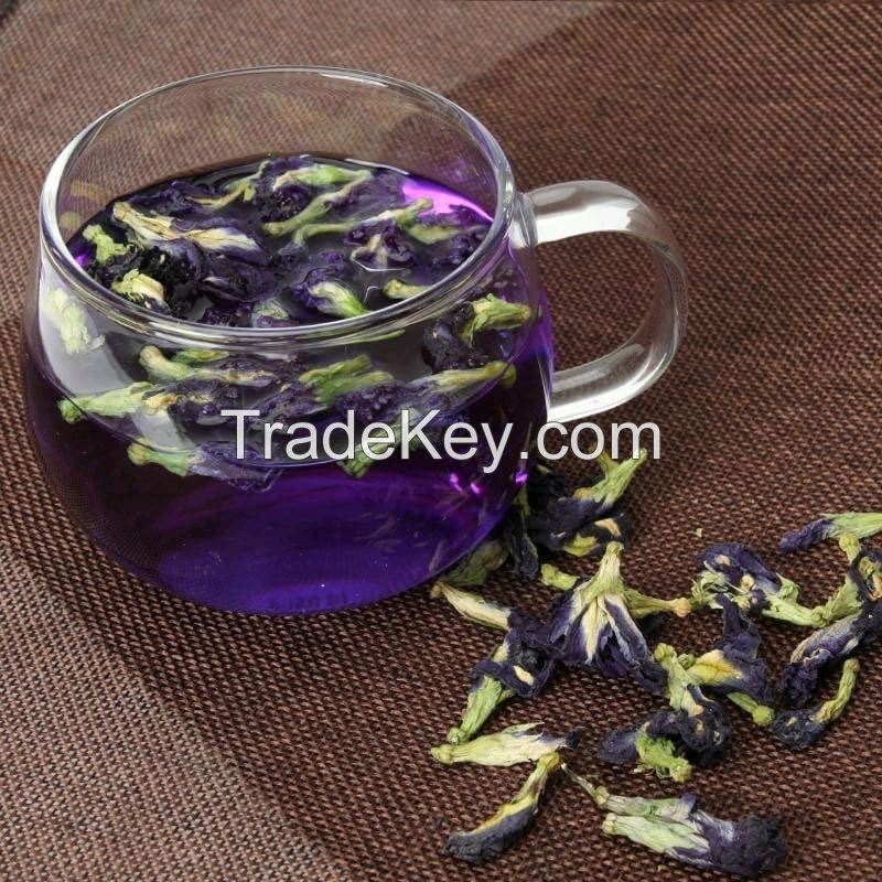 100 PERCENT NATURAL DRIED BUTTERFLY PEA BLOSSOM FOR TEA AND COSMETICS