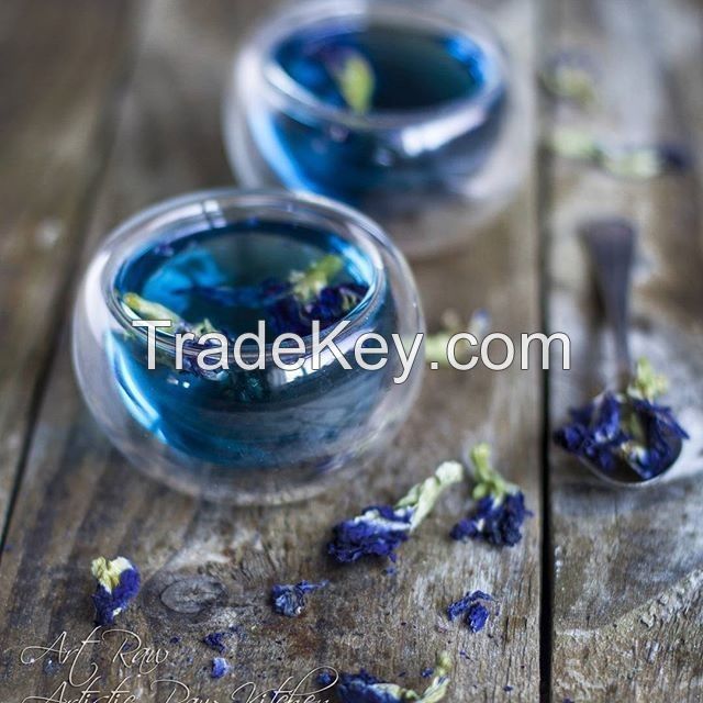 100 PERCENT NATURAL DRIED BUTTERFLY PEA BLOSSOM FOR TEA AND COSMETICS