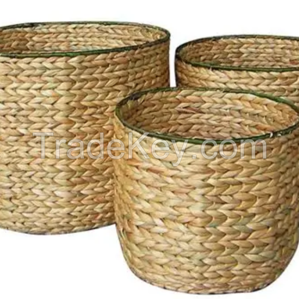 WATER HYACINTH CLOTHES BASKET HANDMADE FROM VIETNAM
